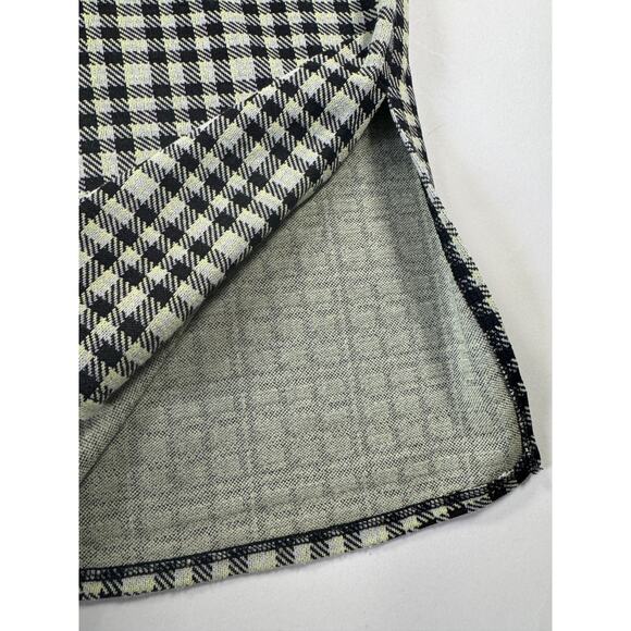 ASOS Green and Black Plaid Pants, Flare, Split sides Size 6 - Picture 3 of 5